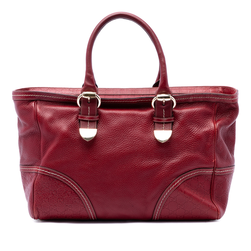 Pre-Loved Gucci Guccissima Trimmed Calfskin Signoria Tote